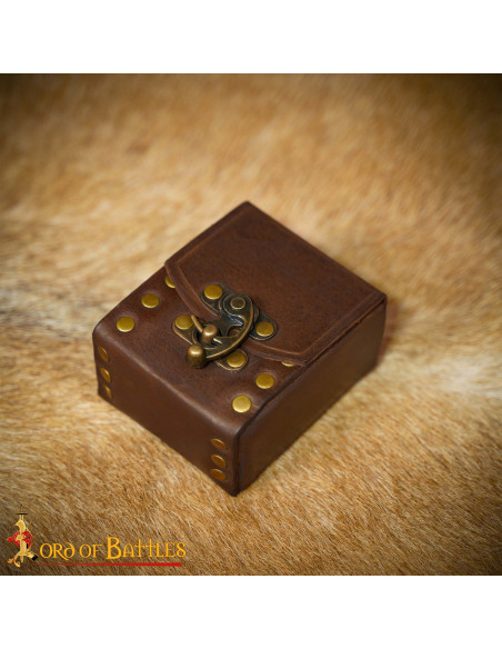 Kleine leren tailleportemonnee, bruin