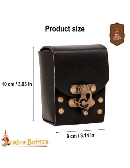 Bolso pequeño en cuero para cinturón,...