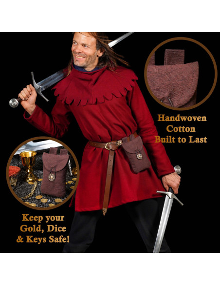 Medieval lommebælgetaske i brunt...