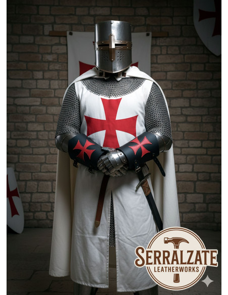 Templar-armbånd i læder med...