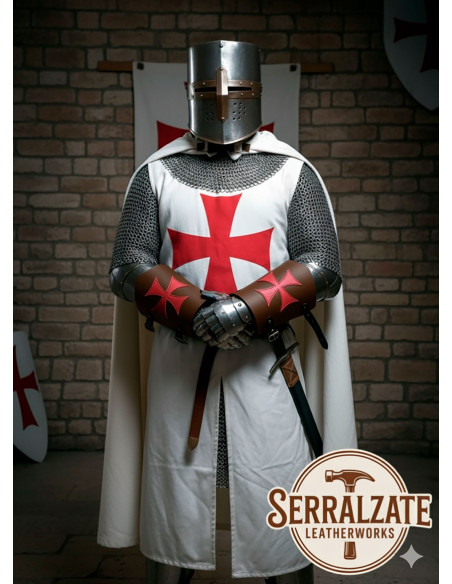 Templar-armbånd i læder med...