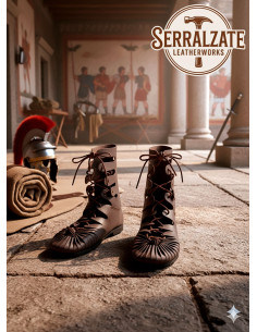 Cáligas o botas de legionario romano artesanales, marrón... 2