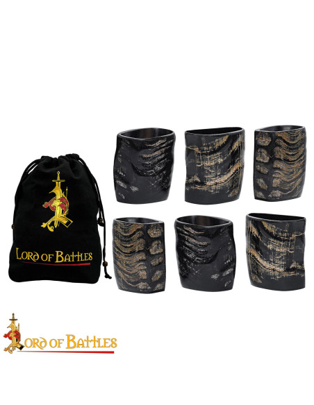 Set aus 6 mittelalterlichen Hörnern...