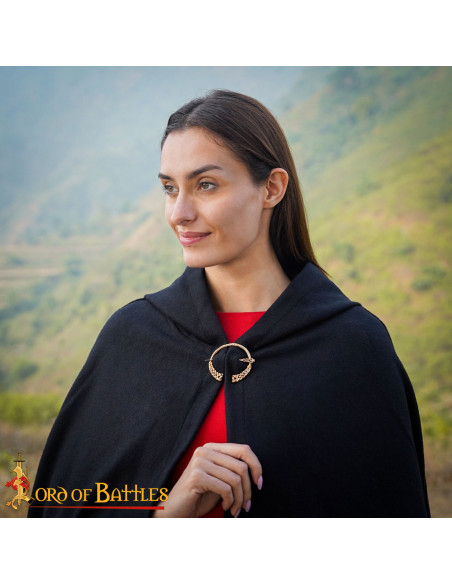 Vikingespænde i brunt trukket bronze