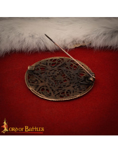 Broche vikingo en bronce envejecido filigrana estilo nòrdico 2