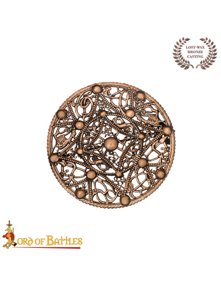 Broche vikingo en bronce envejecido...