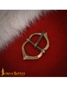 Hebilla medieval para cinturón en bronce enjevecido 2