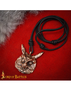 Colgante medieval modelo Buho en bronce envejecido 2