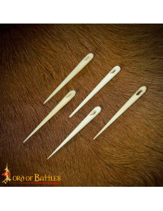 Set 5 agujas medievales en asta de cuerno (4,5 cm.)