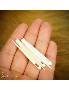 Set 5 mittelalterliche Nadeln aus Geweihstange (4,5 cm). 2