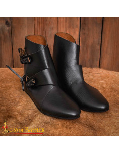 Botines vikingos modelo Jorvik en cuerno negro