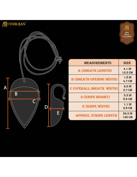 Cuchillo celta forjado a mano funda...