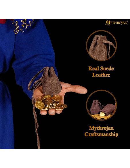 Pak 2 middeleeuwse suède zakken,...