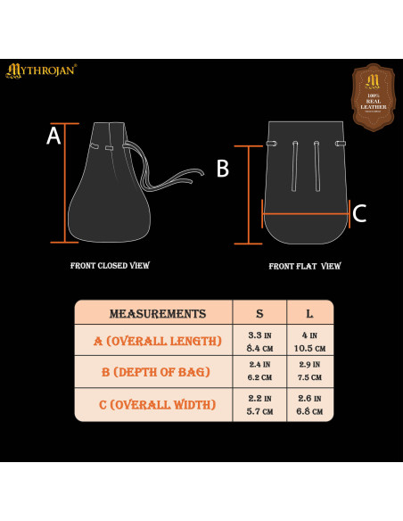 Pakke med 2 middelalderske skindposer...