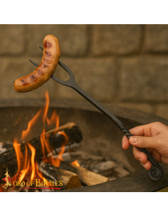 Handgefertigter Wikinger-Gabel aus Schmiedeeisen (25 cm). 2
