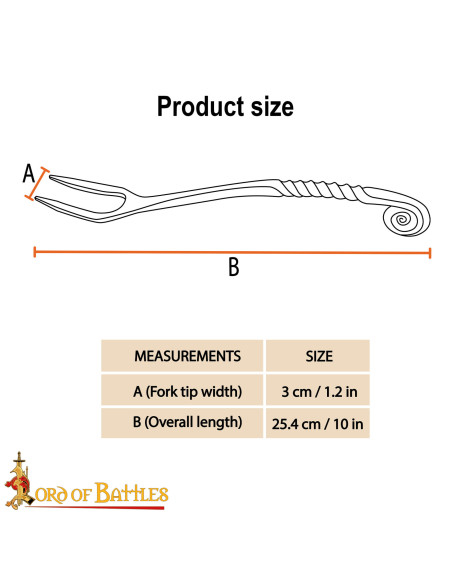 Viking vork van handgesmeed ijzer (25...