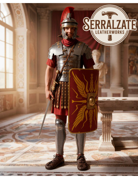 Sandalias cáligas romanas en marrón...