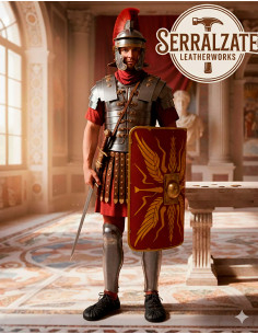 Sandalias cáligas romanas en negro 2
