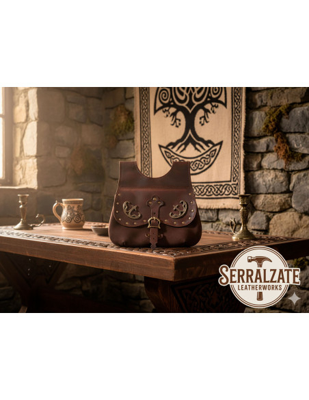 Bolso Celta-Medieval Gareth en marrón... Bolso Celta-Medieval Gareth en marrón...