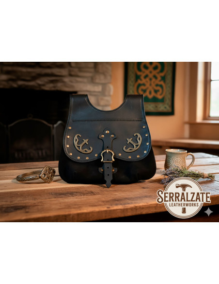 Bolso Celta-Medieval Gareth en negro Bolso Celta-Medieval Gareth en negro