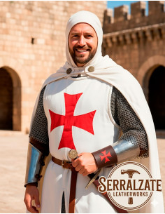 Templerkreuz-Armband mit 2 Riemen - Dunkelbraun 2