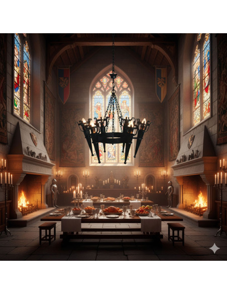 Smedelampe med middelalderlige...