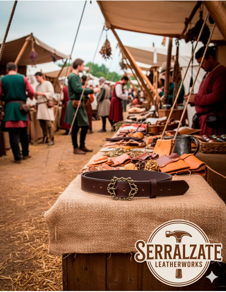 Cinturón Medieval Basilio - Marrón... Cinturón Medieval Basilio - Marrón...