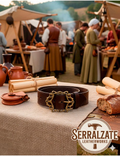 Mittelalterlicher Basilio-Gürtel - Dunkelbraun