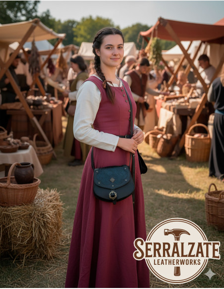 Middeleeuwse leren tas model...