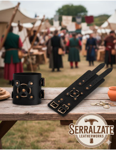 Mittelalterliches Armband Alejandro in Schwarz (1 Stück)