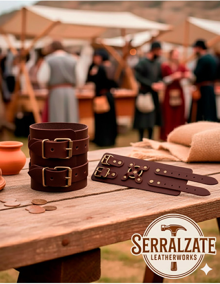Pulsera medieval Alejandro en marrón...