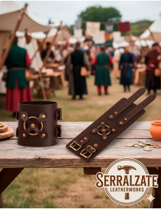 Mittelalterliches Armband Alejandro in Braun (1 Stück)
