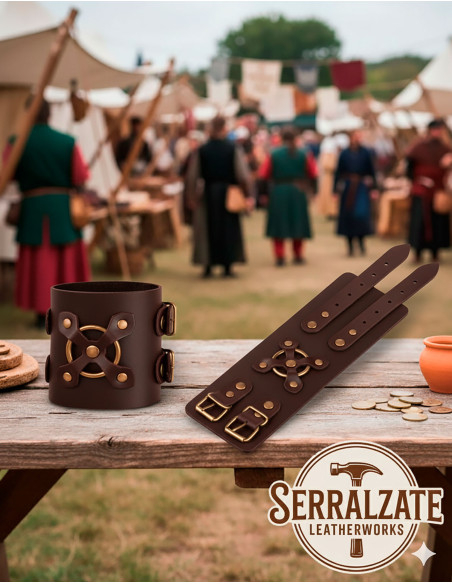 Medieval armbånd Alejandro i brun (1...