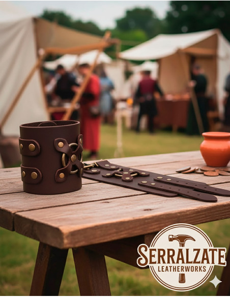 Medieval armbånd Alejandro i brun (1...