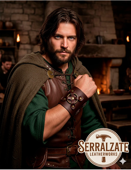 Pulsera medieval Alejandro en marrón...