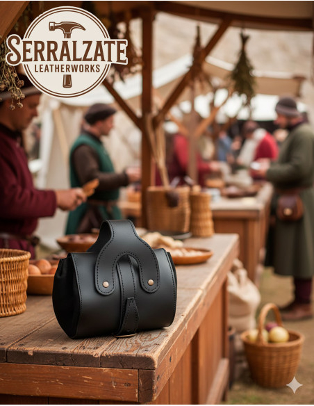 Mittelalterliche Ledertasche Modell...