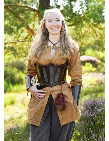 Middelalderbrun Yrsa-models kjortel,...