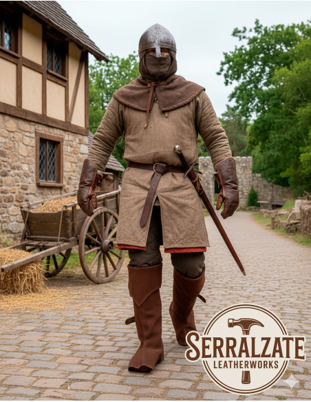 Mittelalterliche Lederbeinschützer...