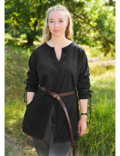 Middelalderbrun Yrsa-modelt tunika, slidt finish