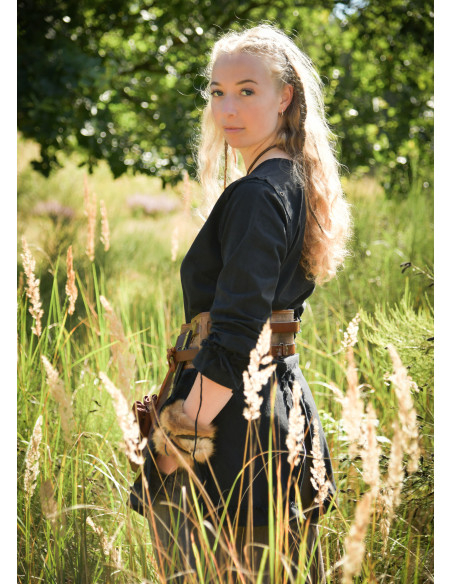 Middelalderbrun Yrsa-modelt tunika,...