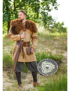 Slidte middelalderbukser model Gorm, sort-brun