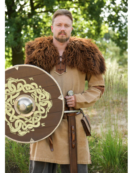 Middeleeuwse beige-bruin versleten...