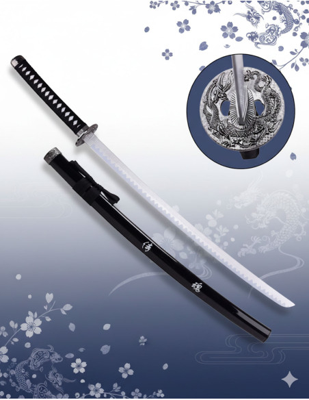 Dekorativ katana tsuba Drage Chinese,...