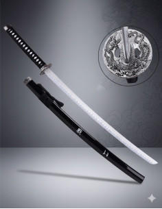 Dekoratives Katana Tsuba Drache Fantasie, Bambuseschneide...