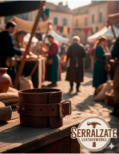 Brazalete Medieval El Camino, 1 unidad - Marrón