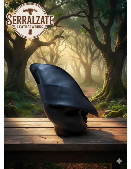 Gorro medieval en cuero modelo Rolf,...