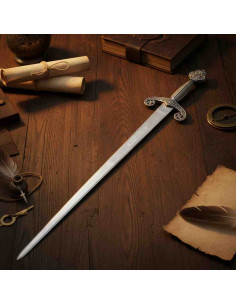 Espada Alfonso X rústica, puño costillas
