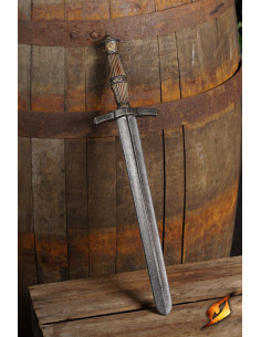Pirathåndkniv til middelalder LARP, træfarvet skaft (55cm).