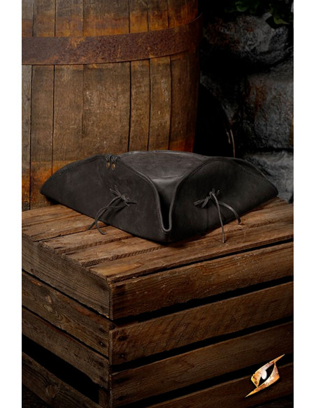 Eenvoudige piratenhoed van leer,...