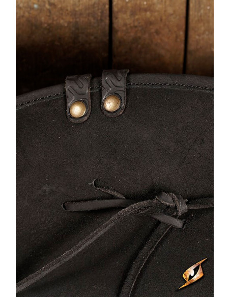 Enkelt pirat-hat i læder, sort